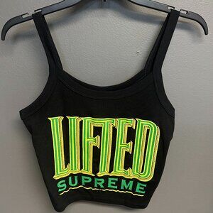 Lifted‎ Supreme Cropped Graphic Womens Cropped Tank Top Size XS Weed Cannabis